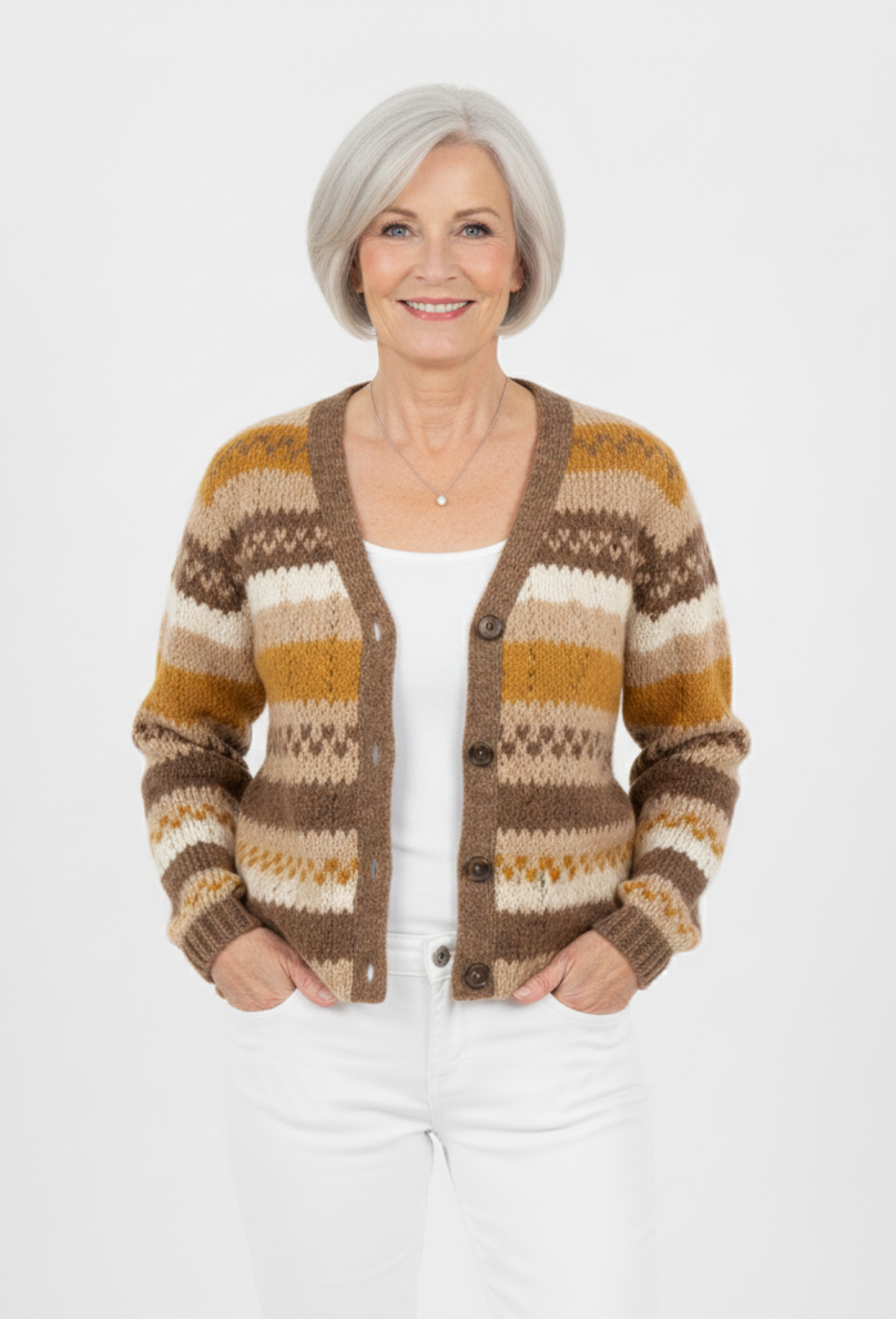 Ida | Klassisk Strikket Cardigan – Varm, Naturlig & Tidløs