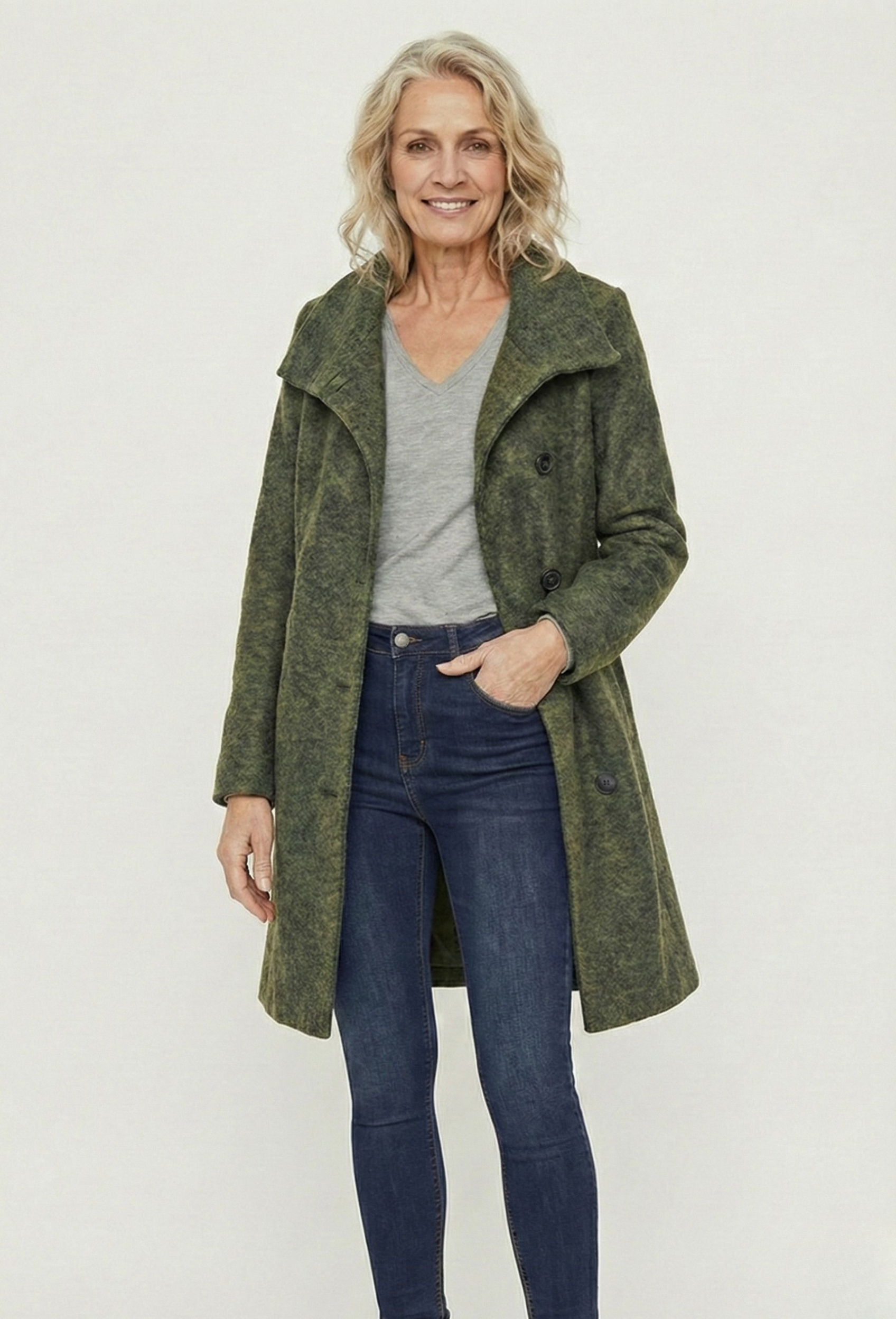 Astrid | Lang Uldjakke – Vinterjakke med Klassisk Stil