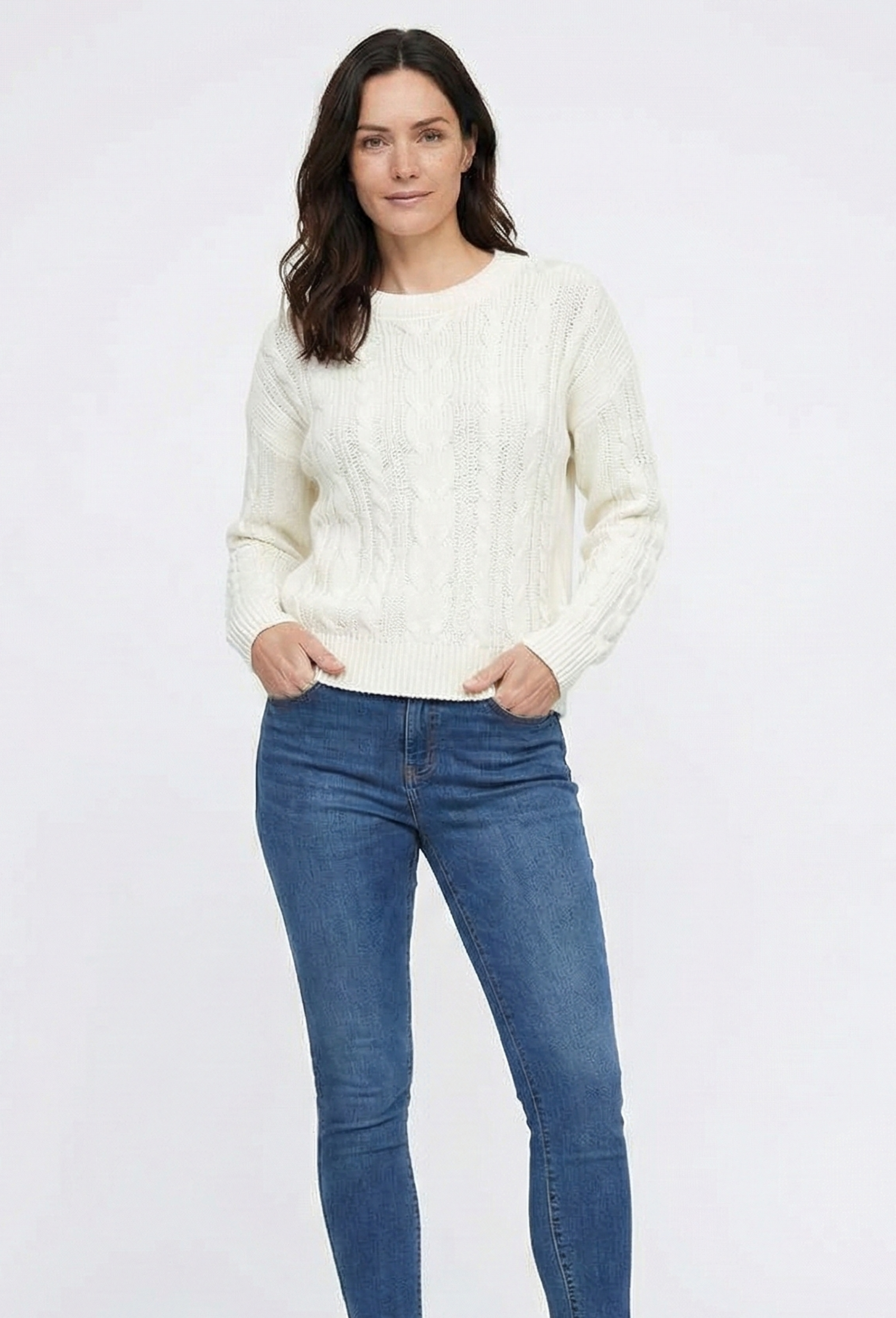 Ava | Klassisk Kabelstrik Trøje – Komfortabel & Tidløs