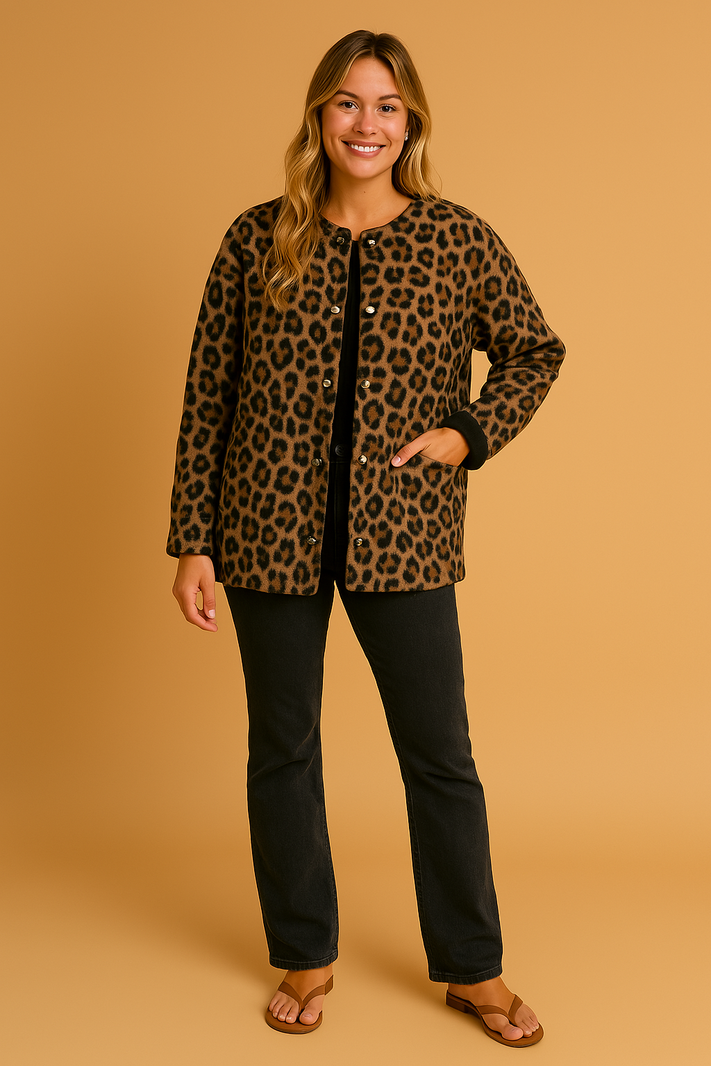 Mila™ | Trendy Jakke med Leopardmønster