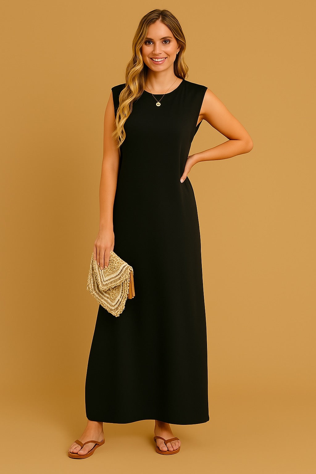 Mimi™ | Flytende lang kjole – Krøllfri