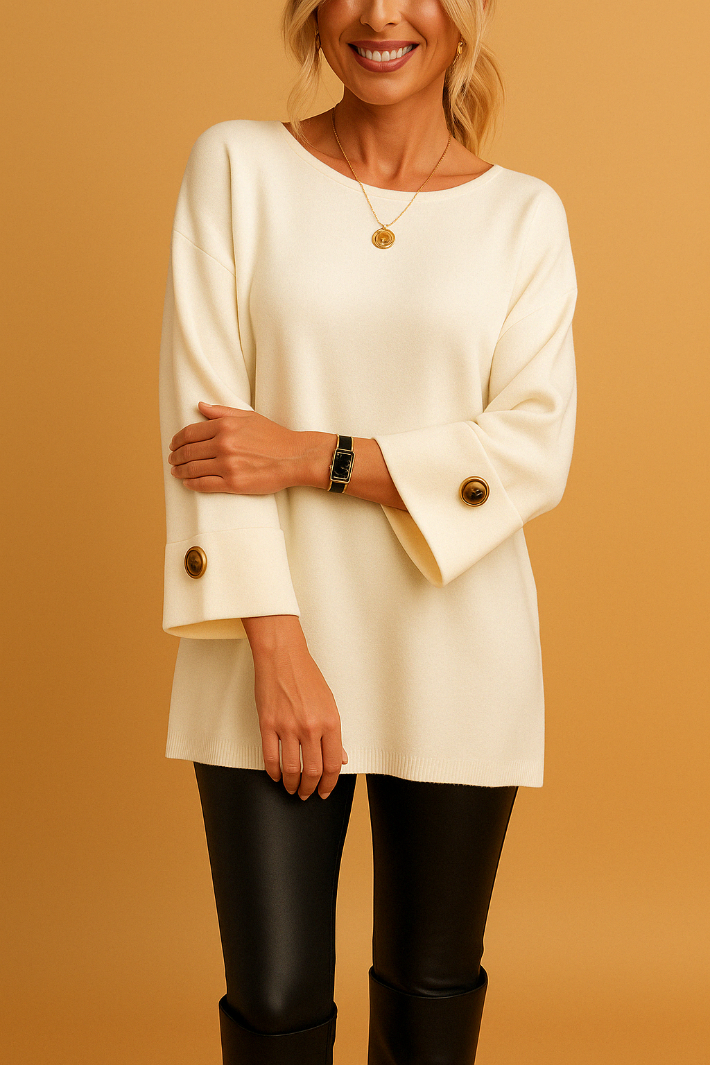 Isabella | Elegant strikkebluse