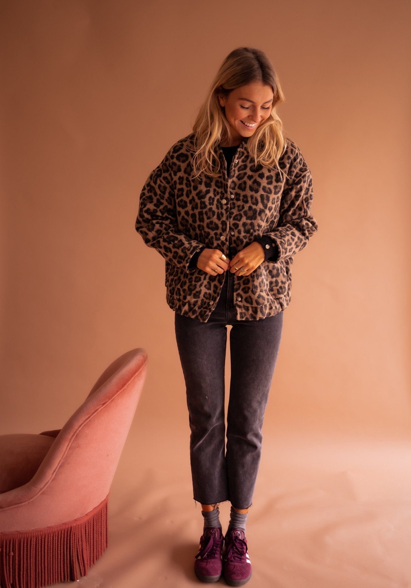 Mila™ | Trendy Jakke med Leopardmønster