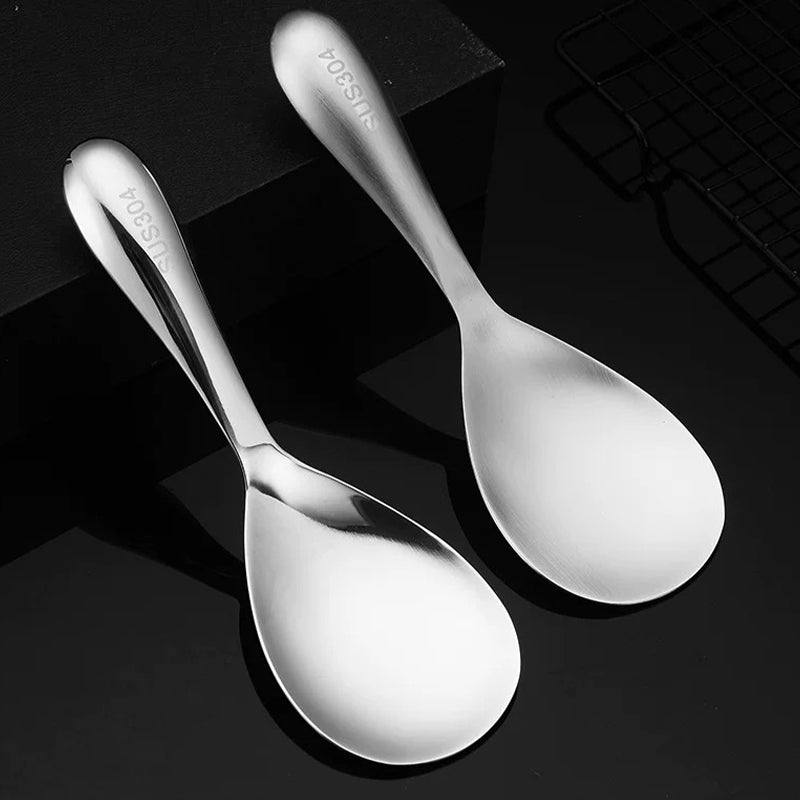 Rustfri Stål Non-Stick Ris Ske med Ergonomisk Håndtag