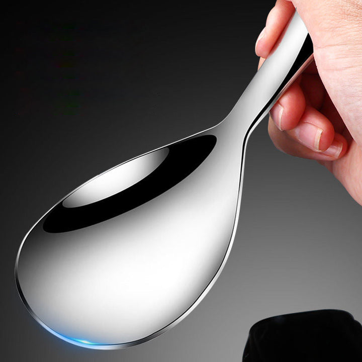 Rustfri Stål Non-Stick Ris Ske med Ergonomisk Håndtag