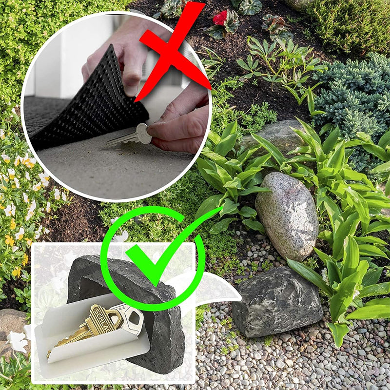 Diskret Nøgle Skjulesten i Realistisk Stenlook