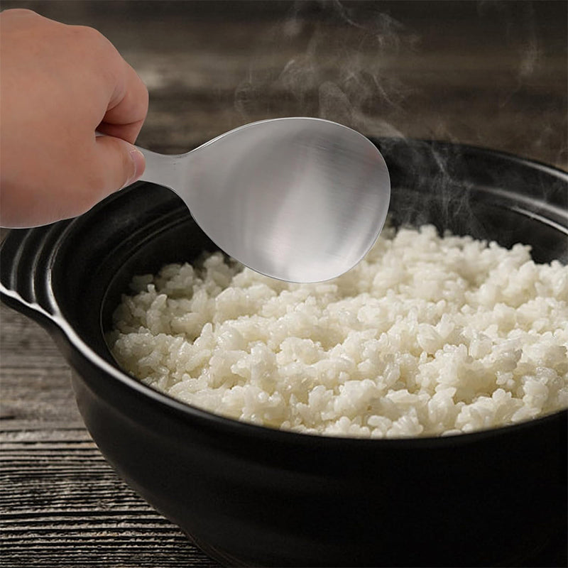 Rustfri Stål Non-Stick Ris Ske med Ergonomisk Håndtag