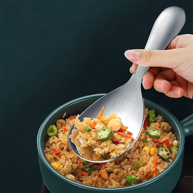 Rustfri Stål Non-Stick Ris Ske med Ergonomisk Håndtag