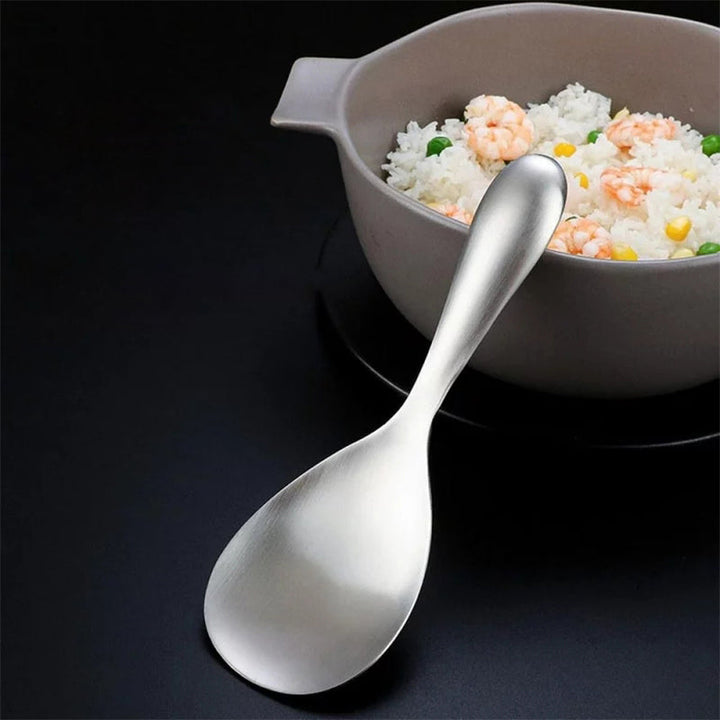 Rustfri Stål Non-Stick Ris Ske med Ergonomisk Håndtag