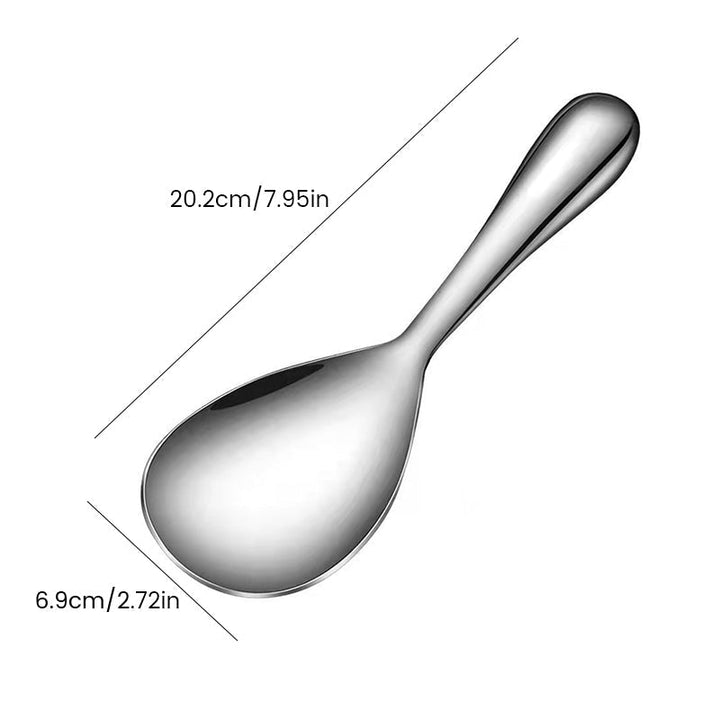 Rustfri Stål Non-Stick Ris Ske med Ergonomisk Håndtag