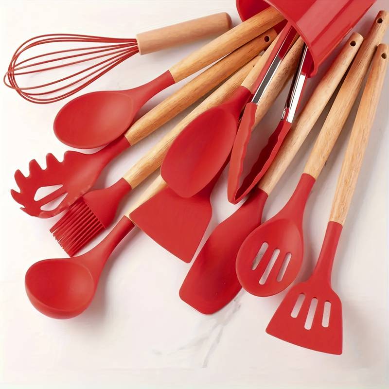 Varmebestandigt Silicone Køkkenredskabs Sæt med Non-Stick Design