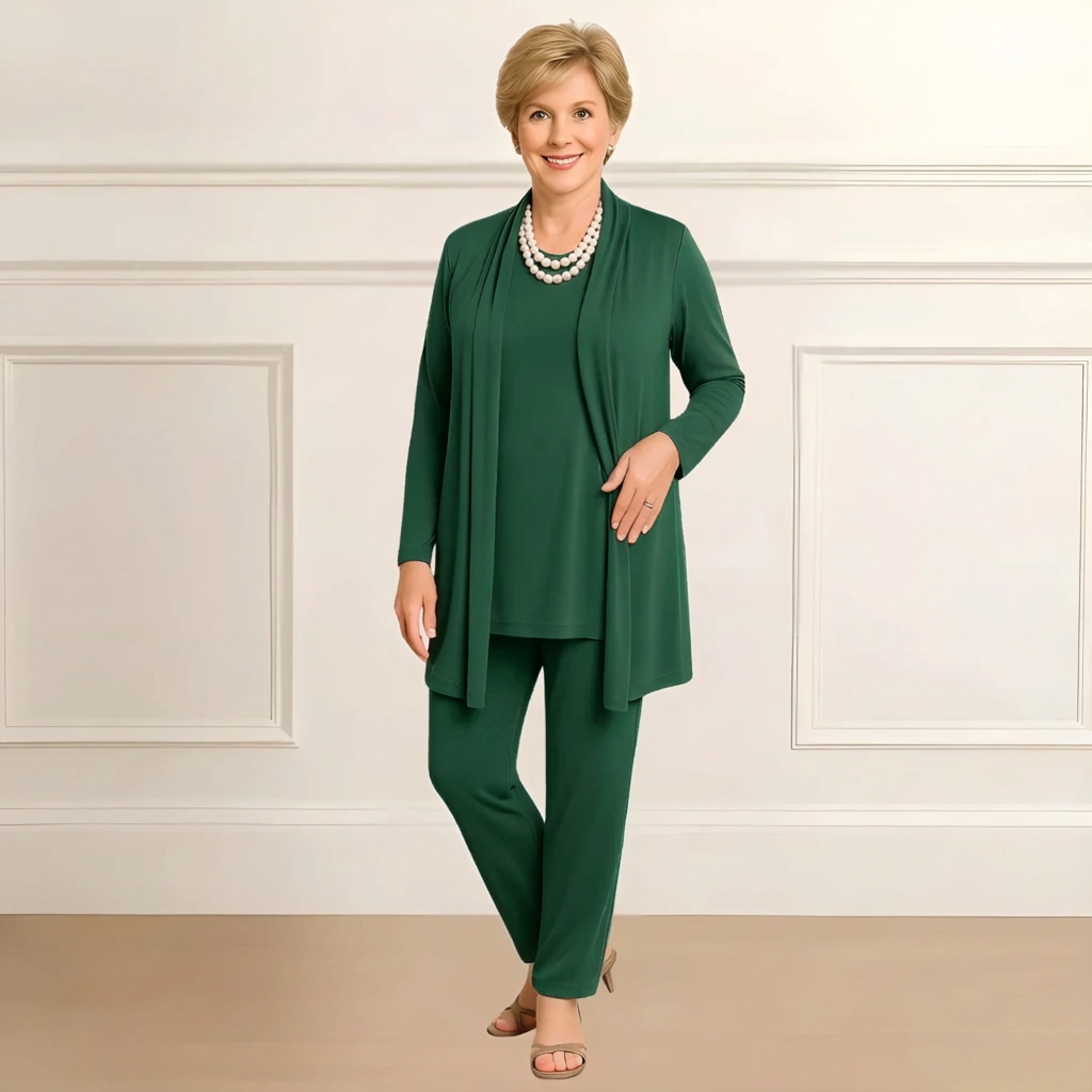 Ingrid™ | Cardigan Top & Bukser Sæt