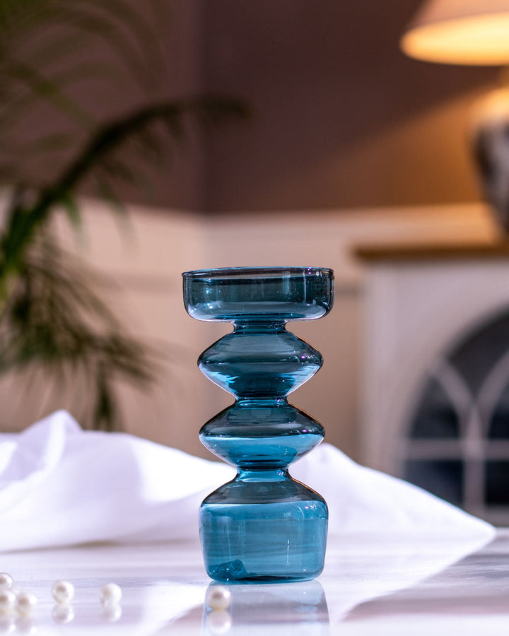 Moderne Glas Fyrfadsstage med Søjledesign