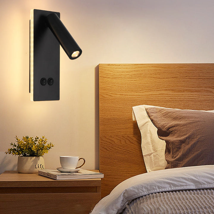 Minimalistisk LED Væglampe i Jern og Aluminium