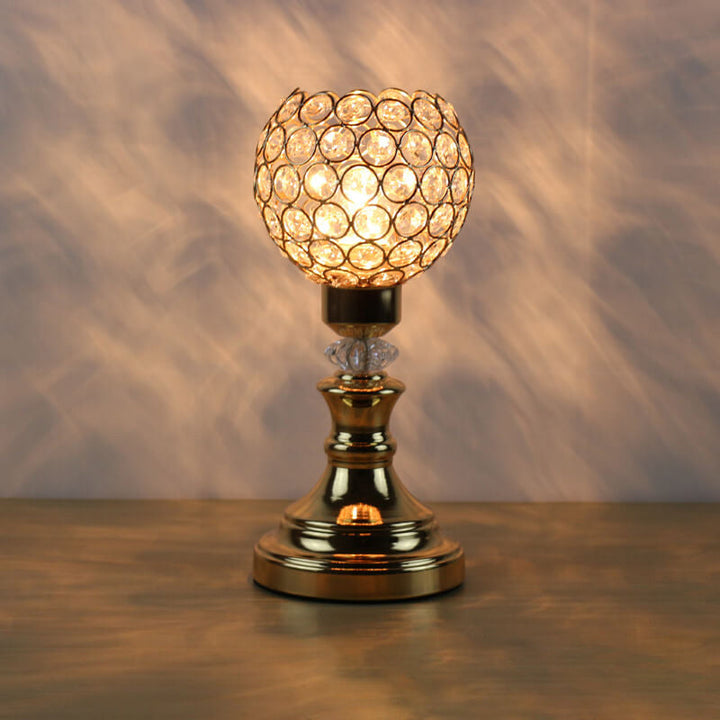 Moderne Guld Krystal Bordlampe med E26 Fatning