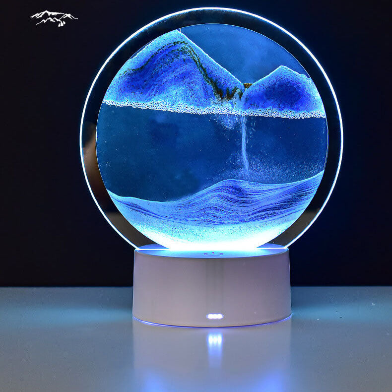 3D Quicksand LED Bordlampe i Glas