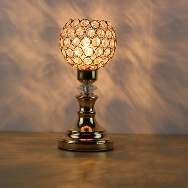Moderne Guld Krystal Bordlampe med E26 Fatning