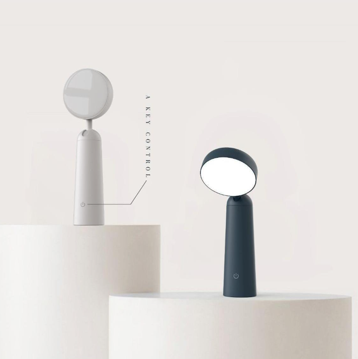 Genopladelig Svampelampe i Aluminium med Varm LED Belysning