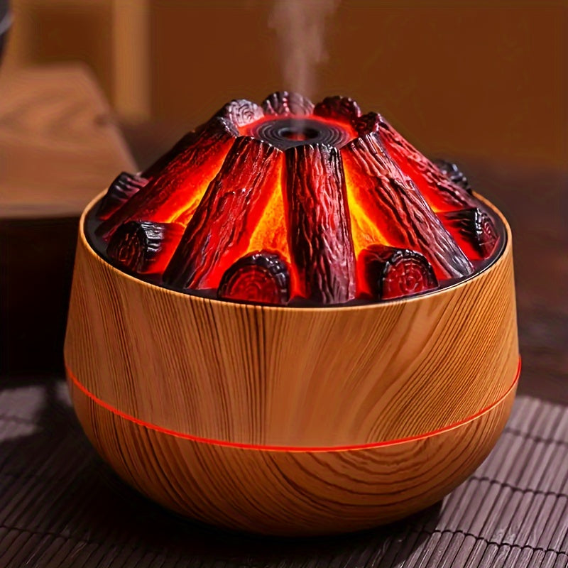 Mini Kulfire Diffuser med Realistisk Flammeeffekt og Tågeindstillinger