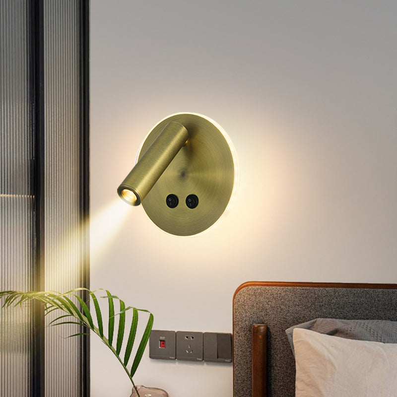 Minimalistisk LED Væglampe i Jern og Aluminium