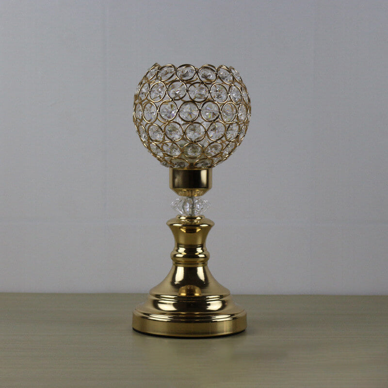 Moderne Guld Krystal Bordlampe med E26 Fatning