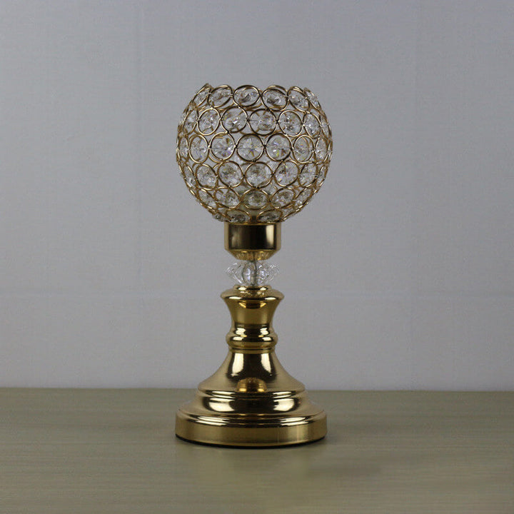 Moderne Guld Krystal Bordlampe med E26 Fatning
