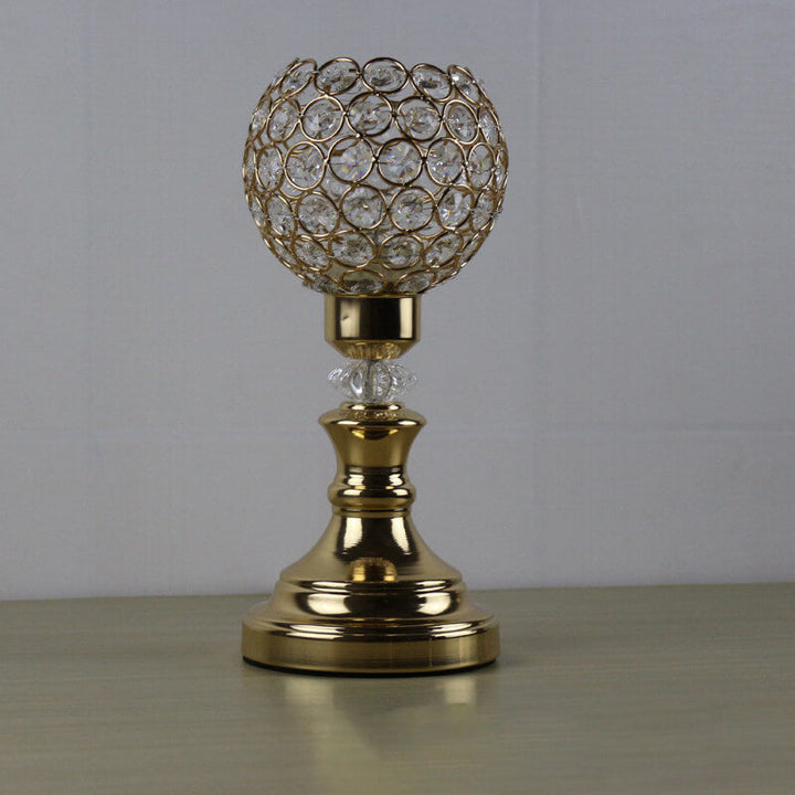 Moderne Guld Krystal Bordlampe med E26 Fatning