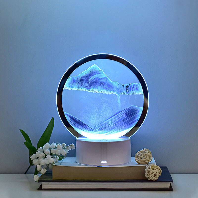 3D Quicksand LED Bordlampe i Glas