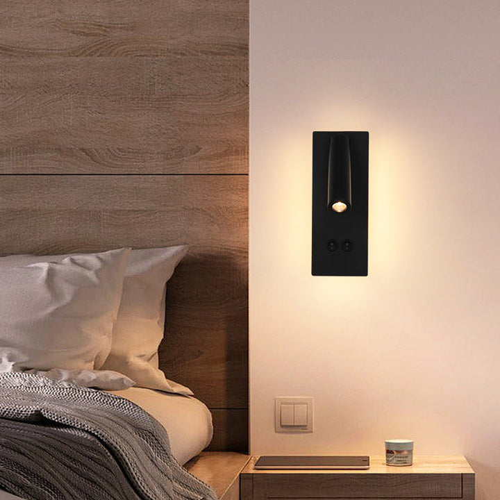 Minimalistisk LED Væglampe i Jern og Aluminium