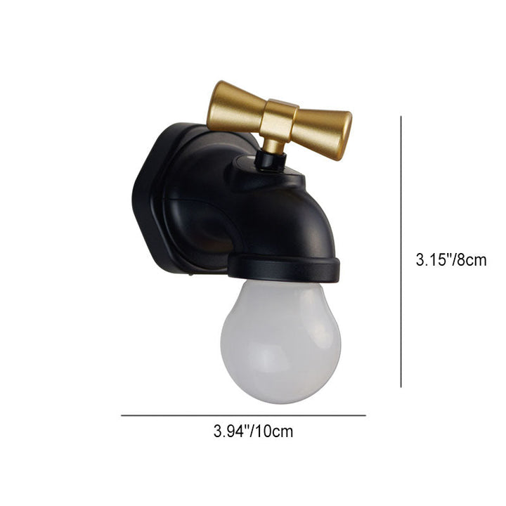 Moderne USB LED Væglampe i Sort eller Hvid med Nattelys