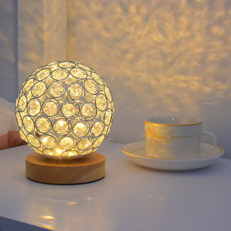 Genopladelig Rund LED Bordlampe med Berøringsfølsom Kontrol