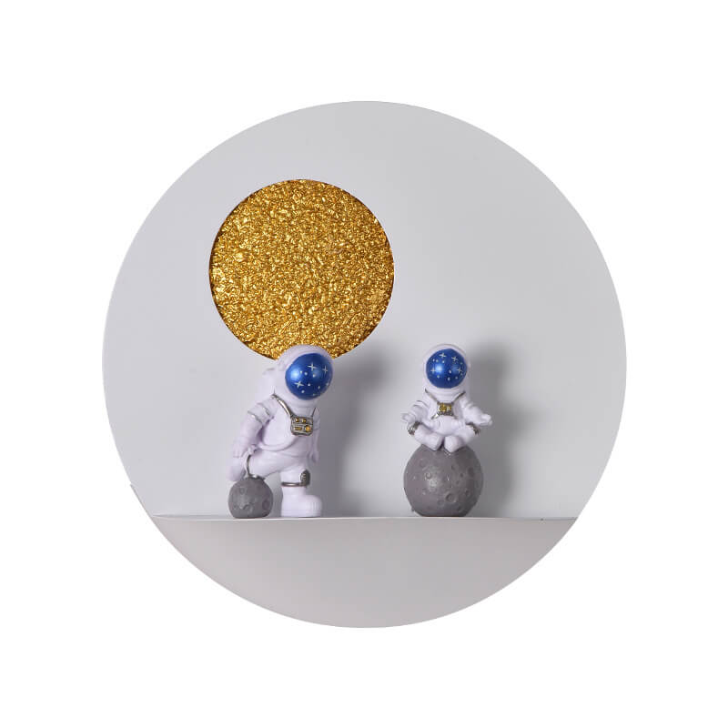 Moderne Astronaut LED Væglampe i Jern og Harpiks