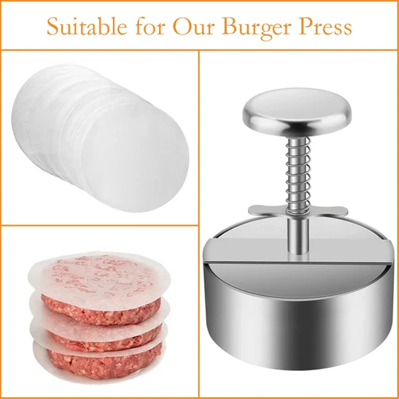 Manuel Kødpress i Rustfrit Stål til Hamburgerbøffer