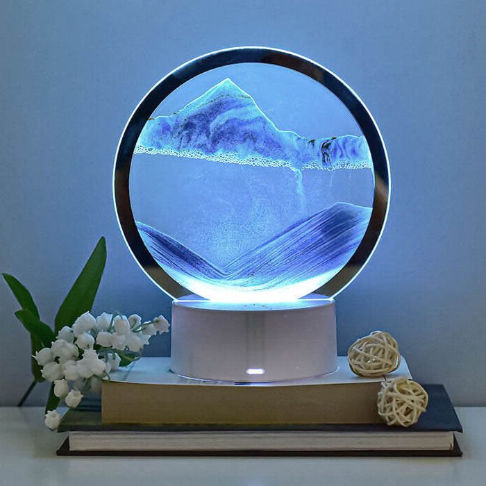 3D Quicksand LED Bordlampe i Glas