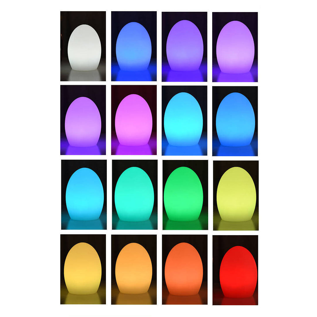 RGB Ægformet LED Bordlampe med USB og Batteri