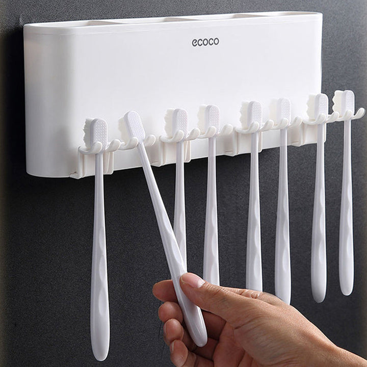 Sugekop Tandbørsteholder i Plastik - Pladsbesparende Design