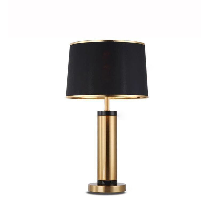 Moderne Jern Bordlampe med Tekstilskærm