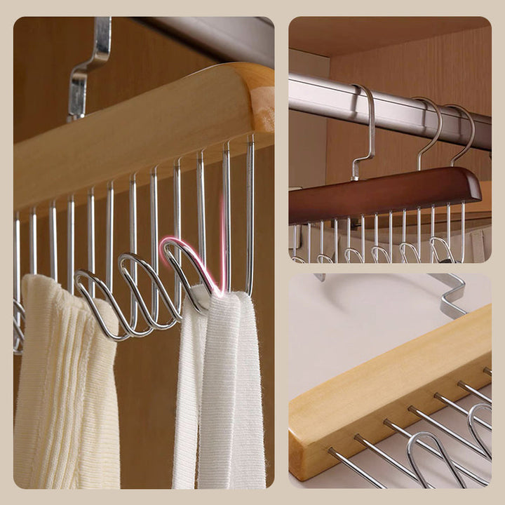 360-Grad Rotations Træ Hanger med 8 Krog til Accessories