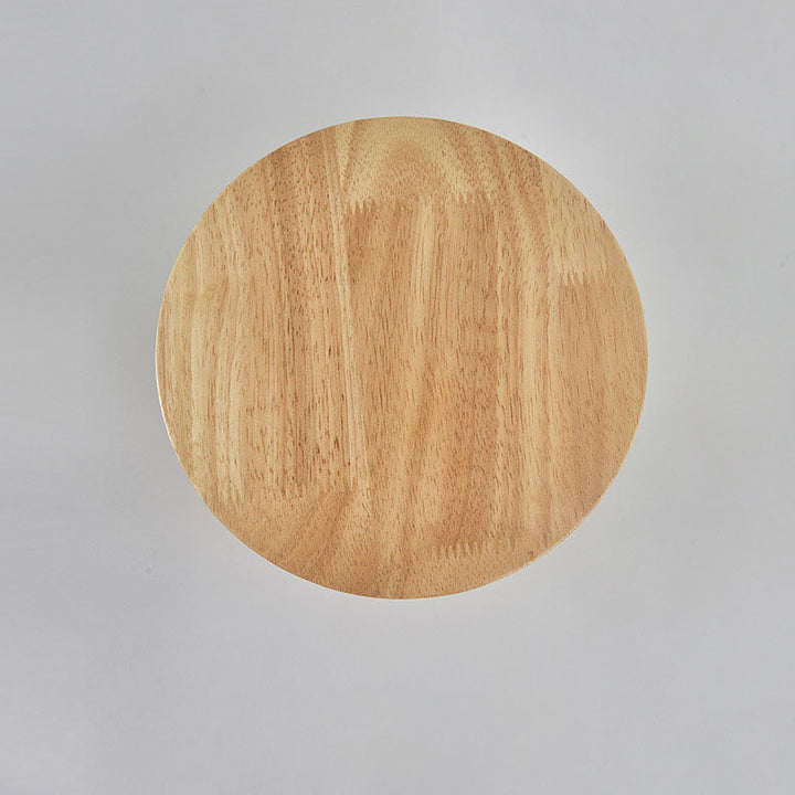 Minimalistisk Træ LED Væglampe i Rund og Oval Form
