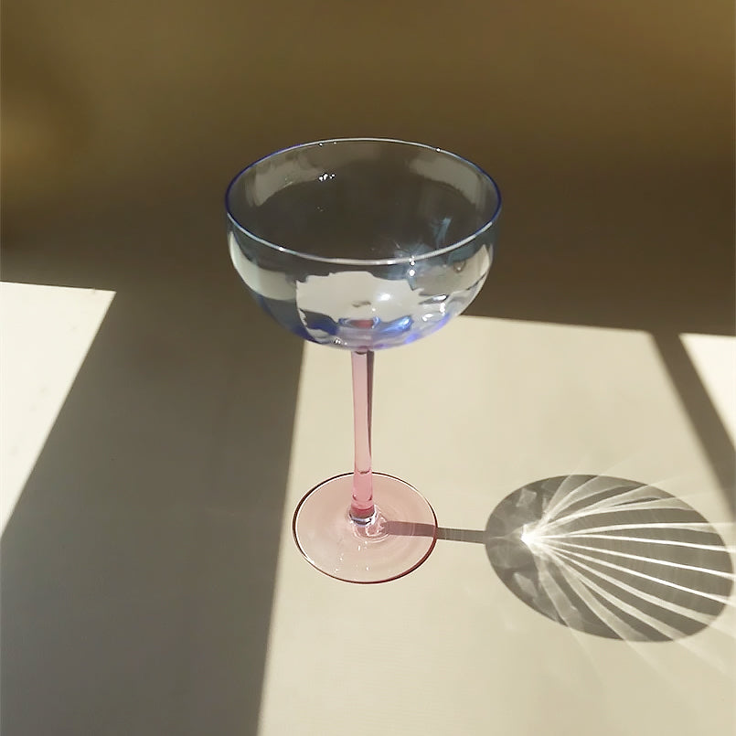 Græskarformede Krystal Champagneglas med Elegant Halsdesign