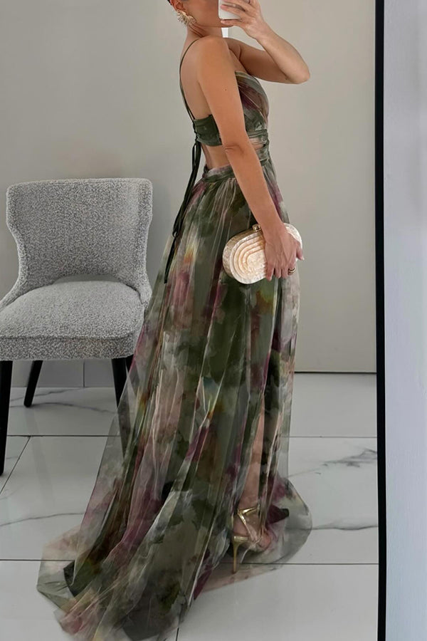 Cindy™ | Smuk blomsterprint maxi kjole