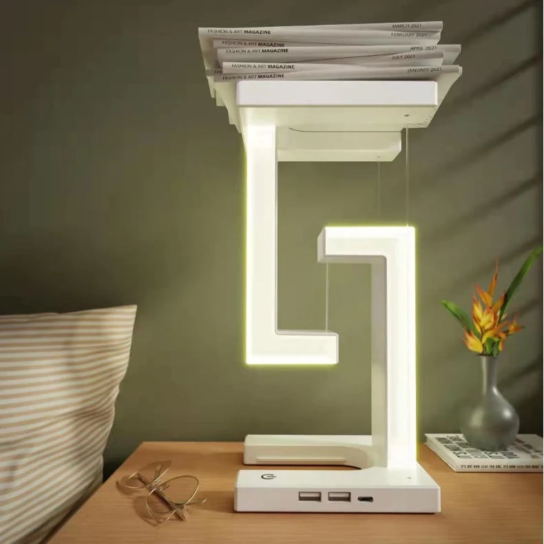 Trådløs Oplader med LED Glød og Hurtig Qi-opladning