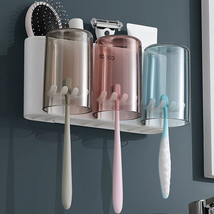 Sugekop Tandbørsteholder i Plastik - Pladsbesparende Design