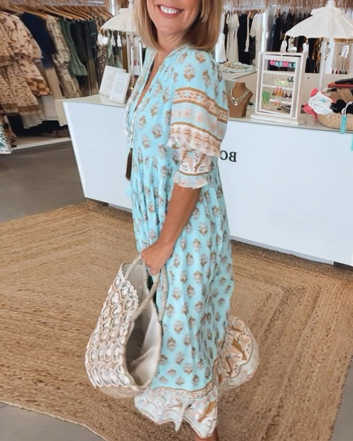 Audrey™ | Boho Midi Fringing Kjole