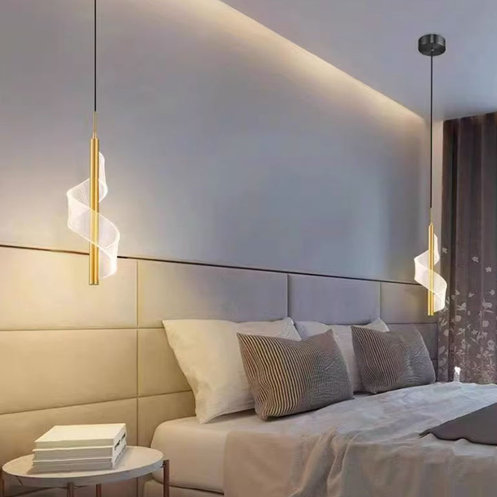 Sort og Guld Justerbar LED Pendel lys