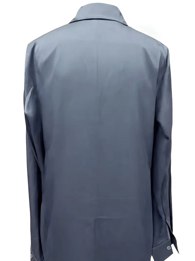 Eva™ | Luksus Satin V-Hals Bluse
