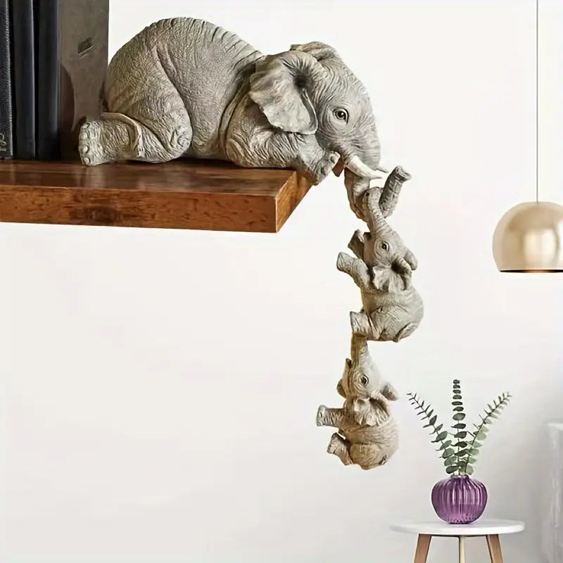 Elegant Elefant Dekorativ Ornament i Højkvalitets Harpiks