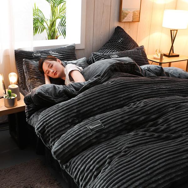 Tykt Dobbelt-Sidet Corduroy Velvet Sengetøj