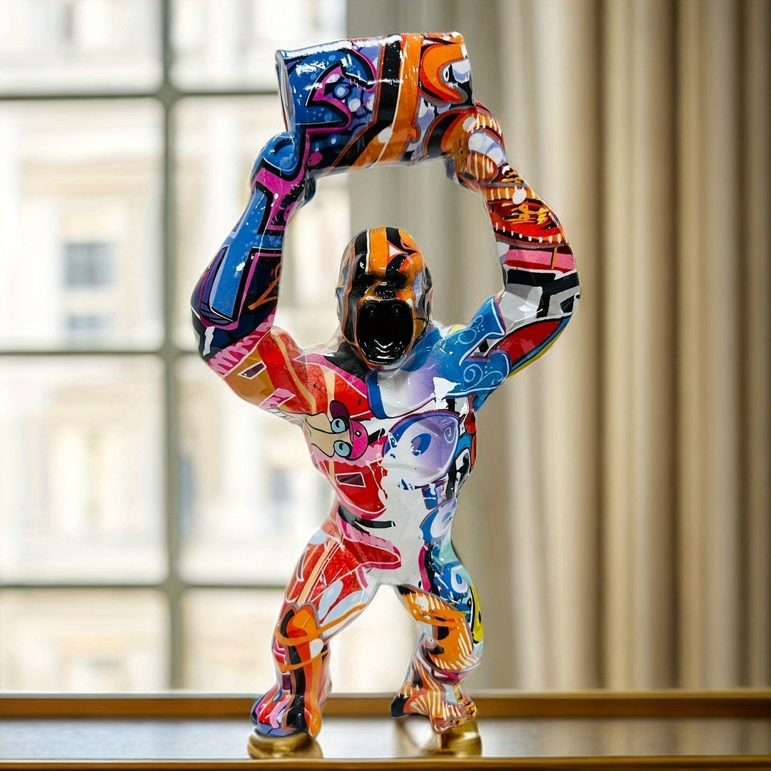 Håndmalet Graffiti Donkey Kong Skulptur