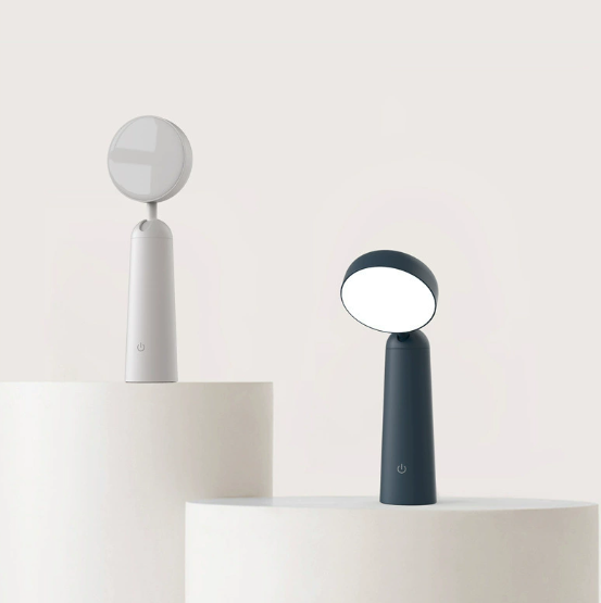 Genopladelig Svampelampe i Aluminium med Varm LED Belysning